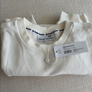 Sergio Tacchini Off-White Cropped Crewneck